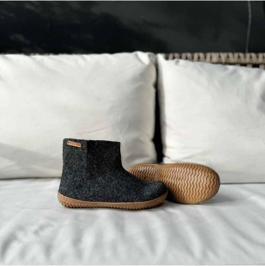 SHUS walk with nature Laarzen 'Uldstøvle (100% ren uld) Model koks m Gummisål Dansk Design fra SHUS' donkergrijs - Foto 2