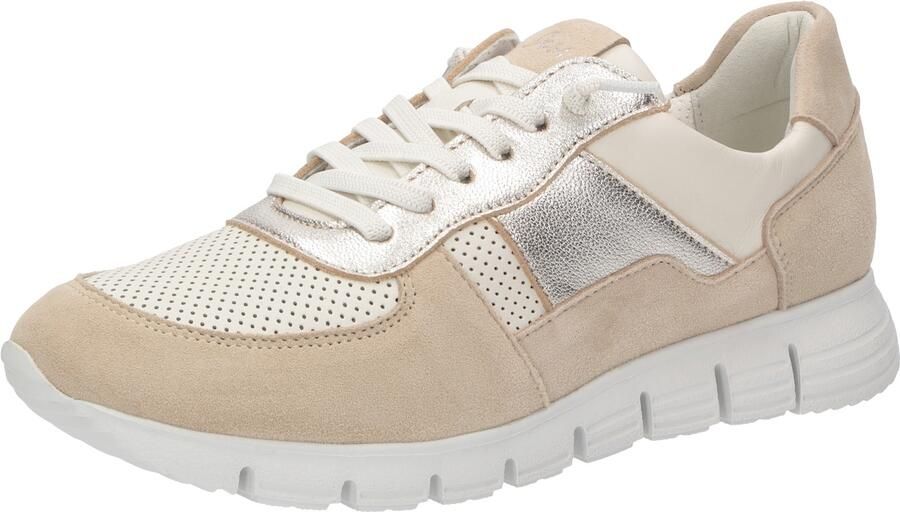 SIOUX Sneakers laag beige ivoor zilver