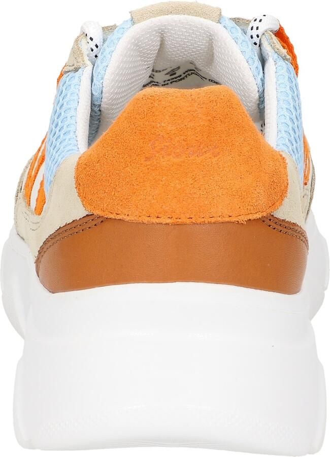 SIOUX Sneakers laag beige lichtblauw oranje wit - Foto 9
