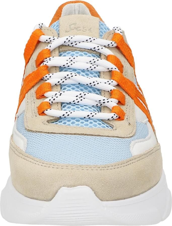 SIOUX Sneakers laag beige lichtblauw oranje wit - Foto 3