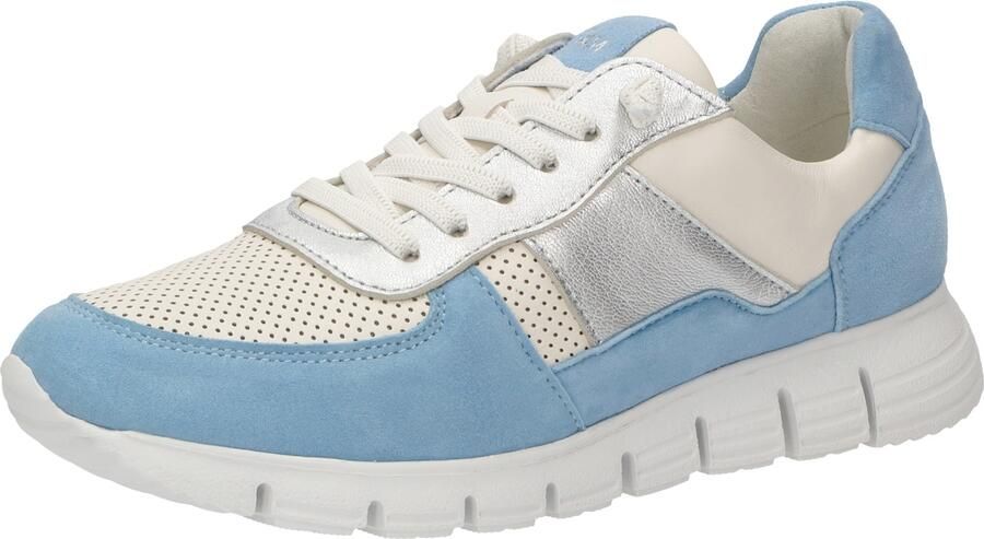 SIOUX Sneakers laag 'Mokrunner-D-018' lichtblauw offwhite