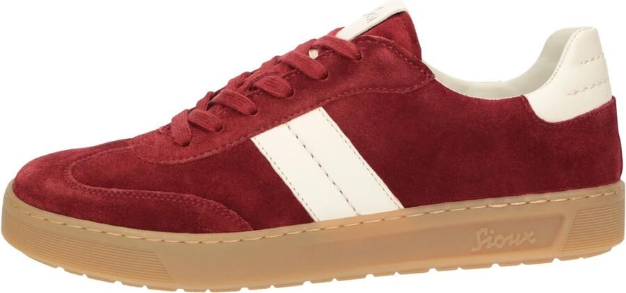 SIOUX Sneakers laag 'Tedroso-DA-717' donkerrood wit - Foto 4