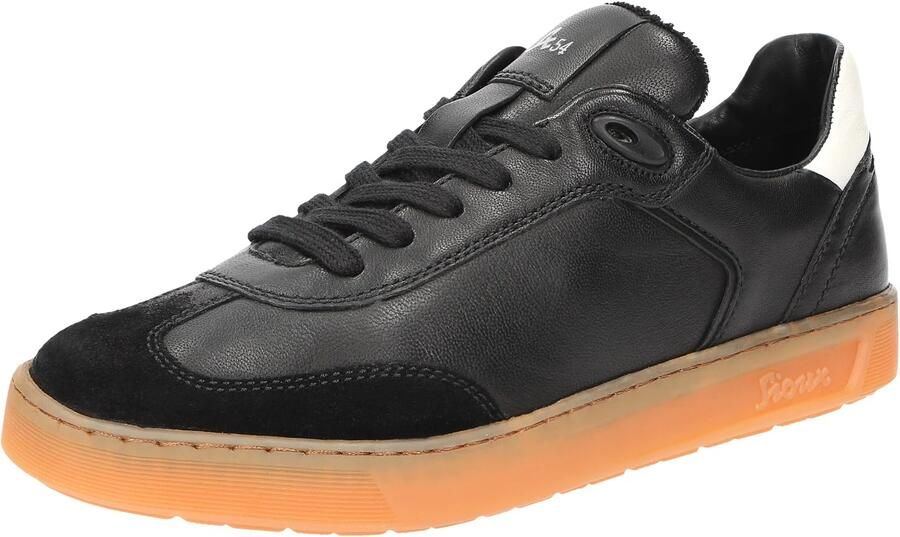 SIOUX Sneakers laag 'Tedroso' zwart wit