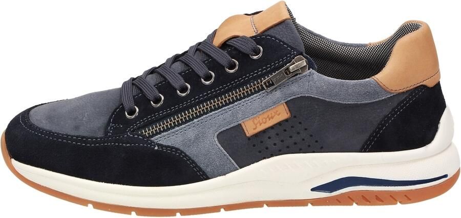 SIOUX Sneakers laag 'Turibio' blauw donkerblauw lichtbruin