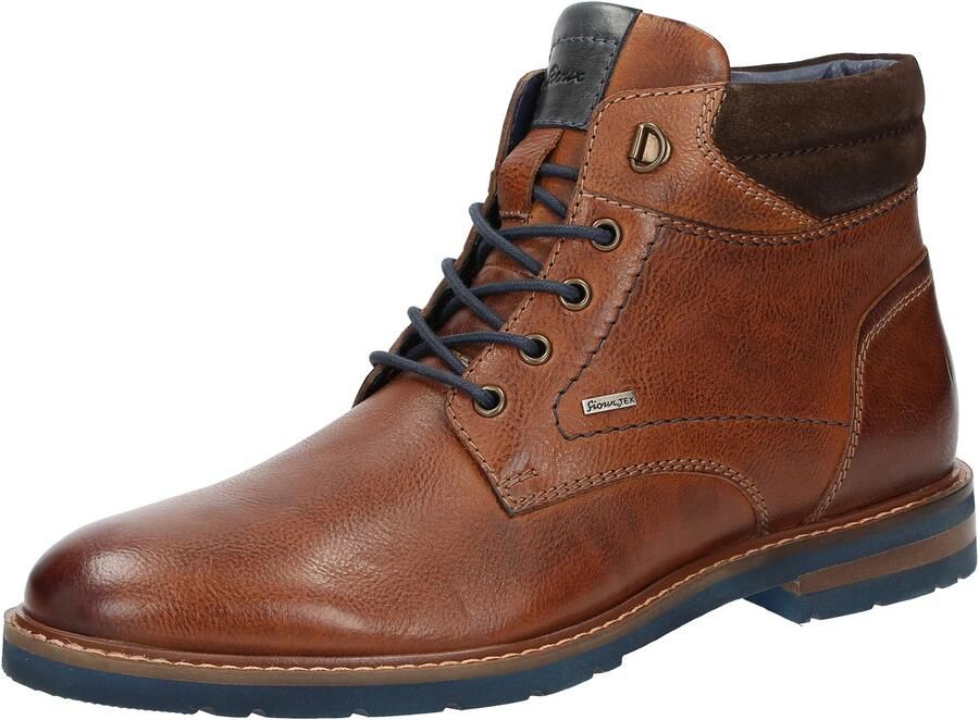 Sioux ROSTOLO-701-TEX Vrije tijd half-hoog Heren veterschoen Heren sneakers Cognac