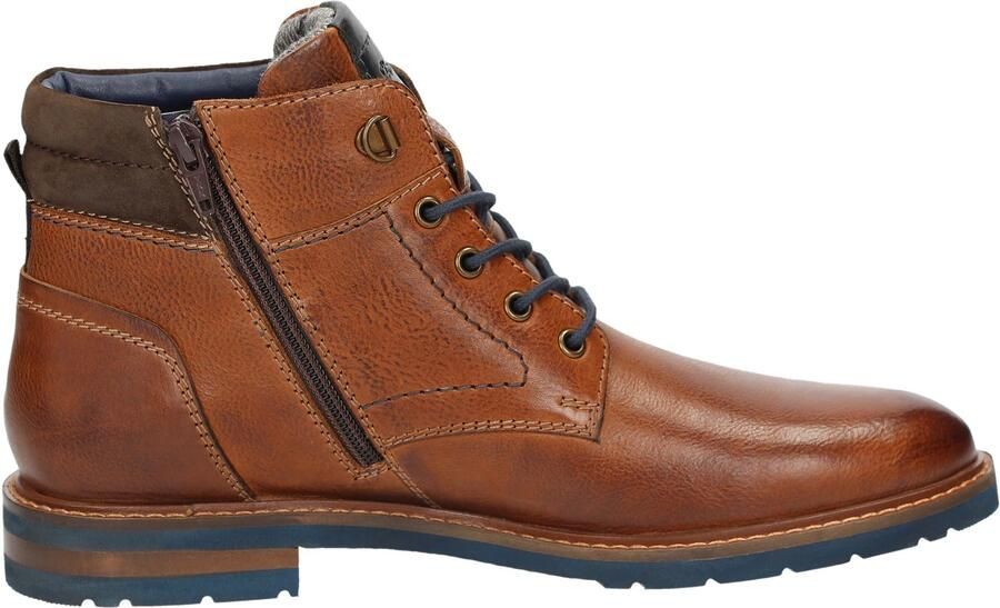 Sioux ROSTOLO-701-TEX Vrije tijd half-hoog Heren veterschoen Heren sneakers Cognac