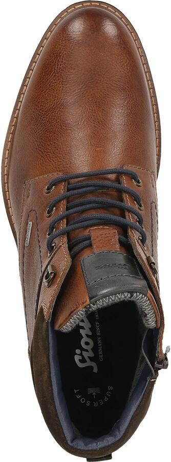 Sioux ROSTOLO-701-TEX Vrije tijd half-hoog Heren veterschoen Heren sneakers Cognac - Foto 4