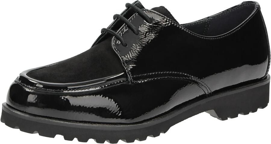 Sioux 41511 749 H Veterschoenen Zwart Lak en Suede Dames Zwart - Foto 3