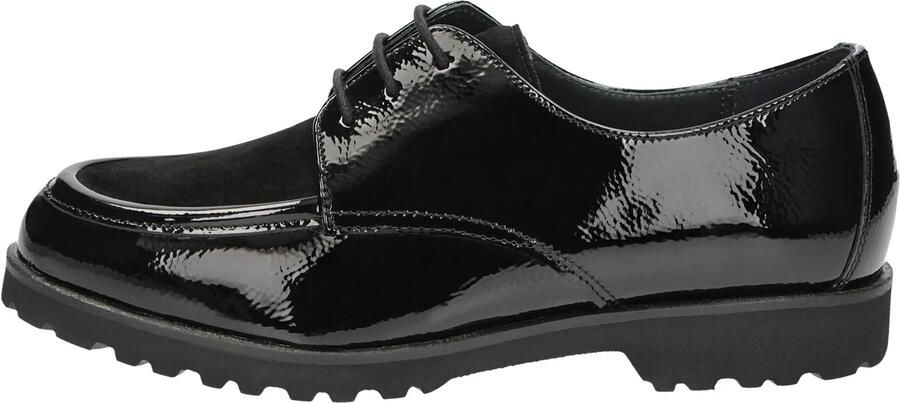 Sioux 41511 749 H Veterschoenen Zwart Lak en Suede Dames Zwart - Foto 2