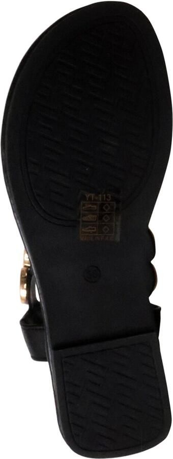 Sixth Sense Sandaal 'Flache Slipper-Sandalen „Paris“' zwart - Foto 5