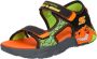 Skechers S-Slights Creature of Splash sandalen met lampjes zwart oranje Jongens Imitatieleer 28 - Thumbnail 3