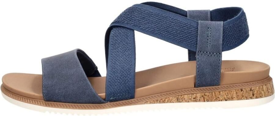 Skechers Bobs Desert Kiss Low Sandalen Plat blauw - Foto 5