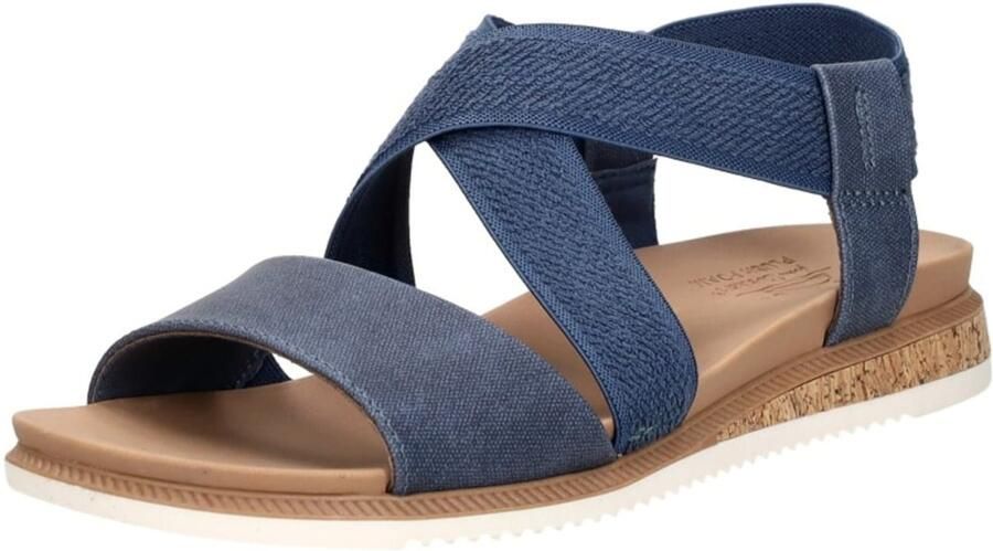 Skechers Bobs Desert Kiss Low Sandalen Plat blauw - Foto 2