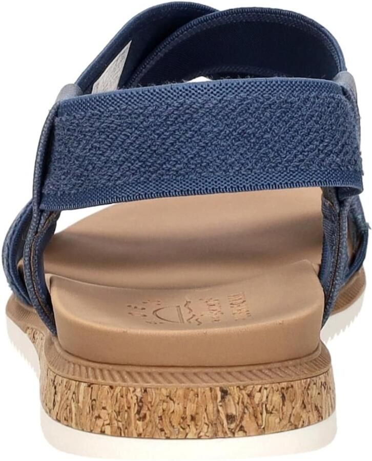 Skechers Bobs Desert Kiss Low Sandalen Plat blauw - Foto 6