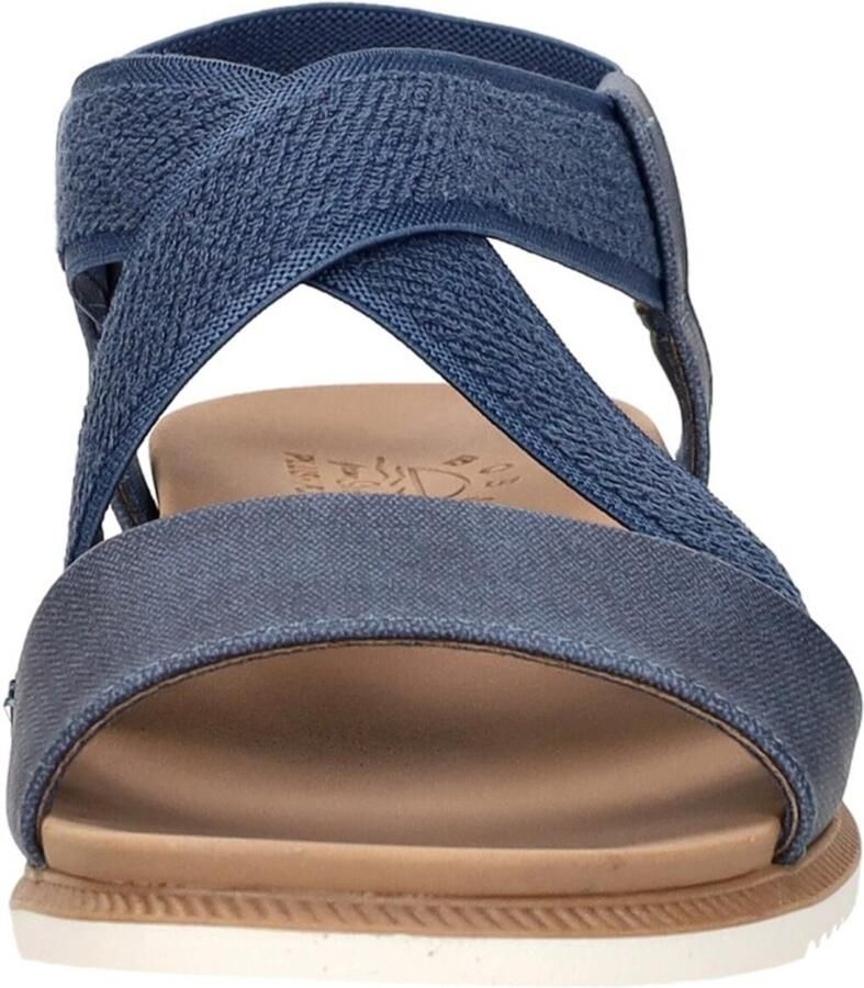 Skechers Bobs Desert Kiss Low Sandalen Plat blauw - Foto 3