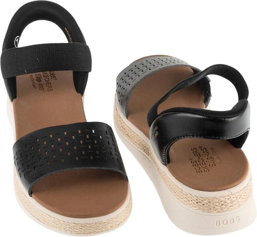 Skechers Slip-Ins: Bobs Sun Ray Vrouwen Zwart Sandalen - Foto 5