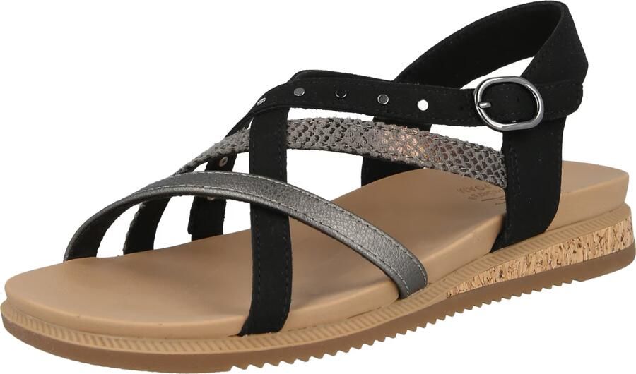 Skechers DESERT KISS LOW SEASIDE SLI Dames Sandalen Zwart - Foto 3