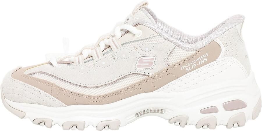 SKECHERS Slip-on 'D LITES-VINTAGE HAZE' wit natuurwit