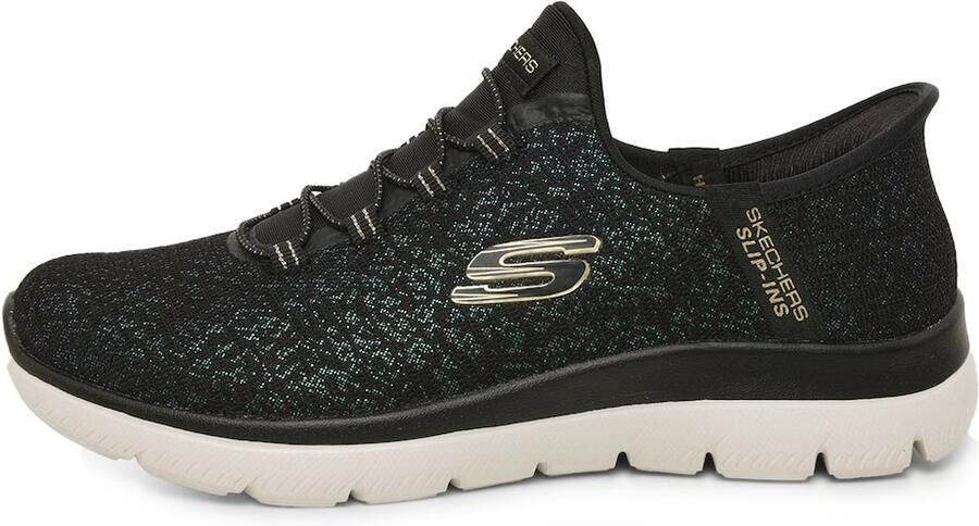 SKECHERS Slip-on 'SUMMITS-LUNAR GLOW' goud zwart