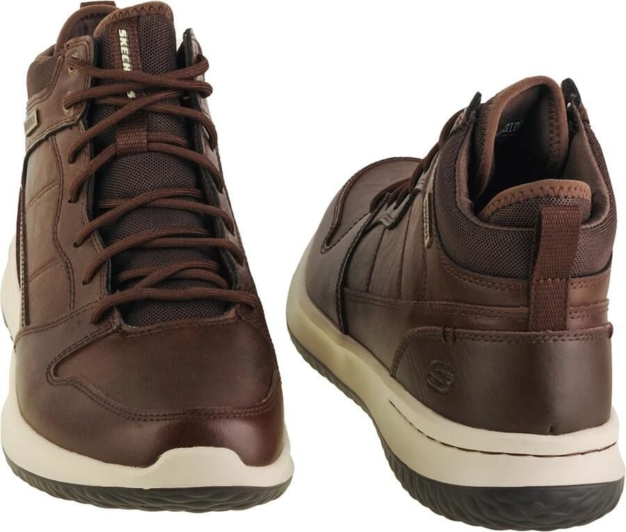 Skechers Delson Selecto 65801-CHOC Mannen Bruin Sneakers Laarsjes - Foto 9