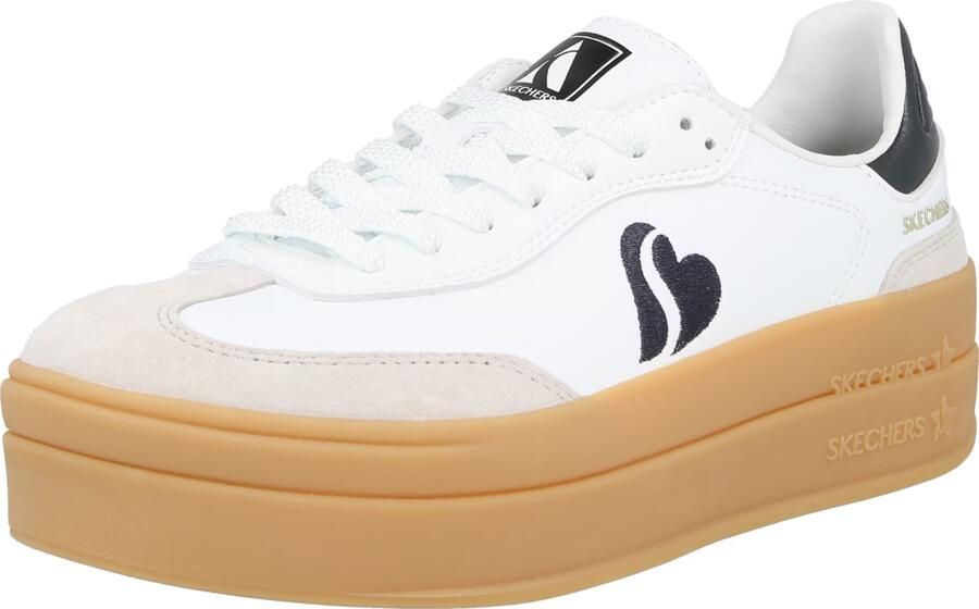 Skechers Academy HI Stacked Hearts 185435-WBK damessneaker wit - Foto 6