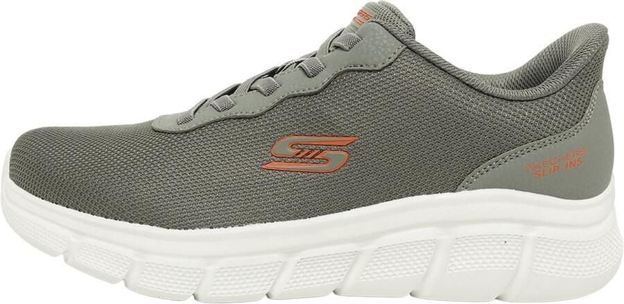 SKECHERS Sneakers laag 'BOBS B FLEX GLACIAL EDGE' olijfgroen oranje