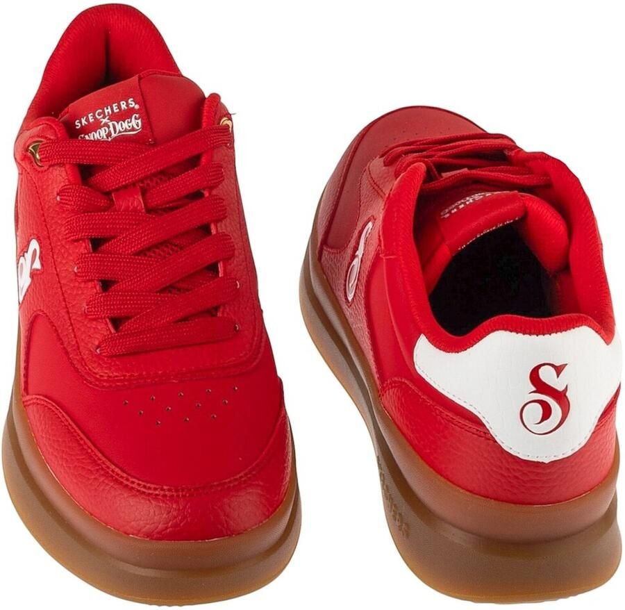 Skechers Duraleather Lace Up Snoop Cupsole Sneaker Mannen Zwart Sneakers - Foto 3