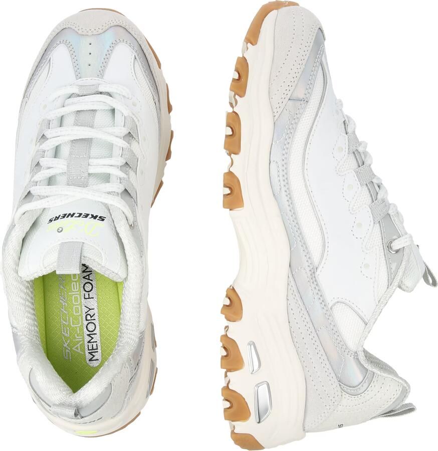 SKECHERS Sneakers laag 'DAZZLING SHINE' lichtgrijs zilver wit - Foto 4