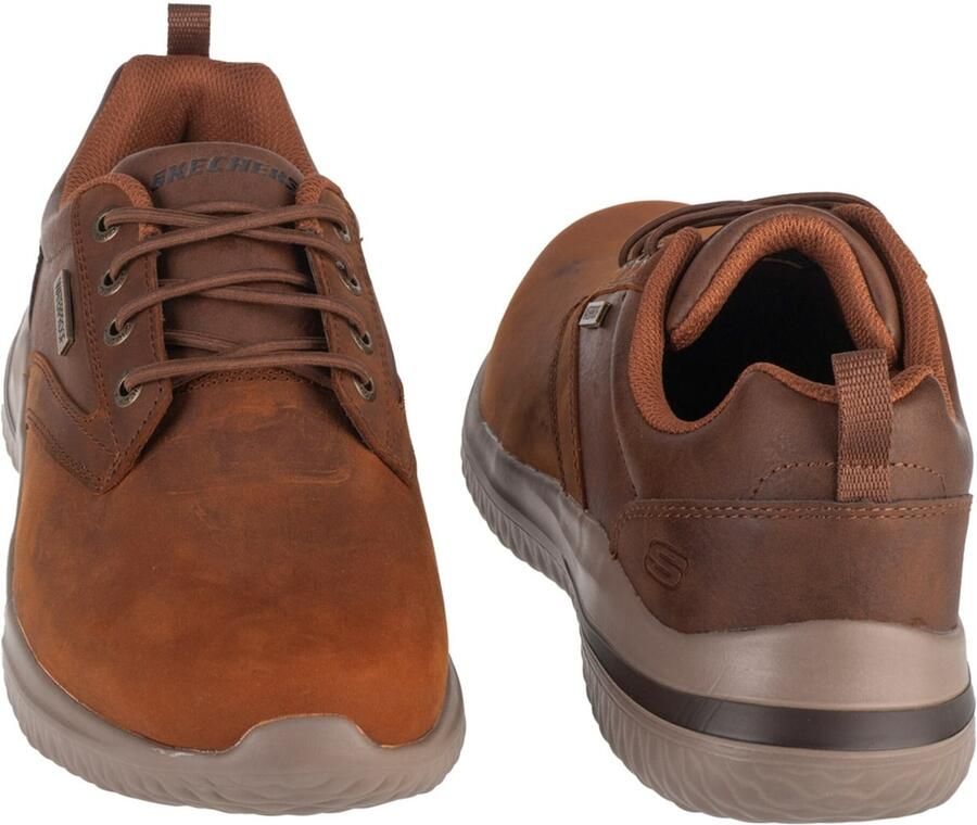 Skechers Delson 3.0 Glavine 210661-CDB Mannen Bruin Sneakers Sportschoenen - Foto 2