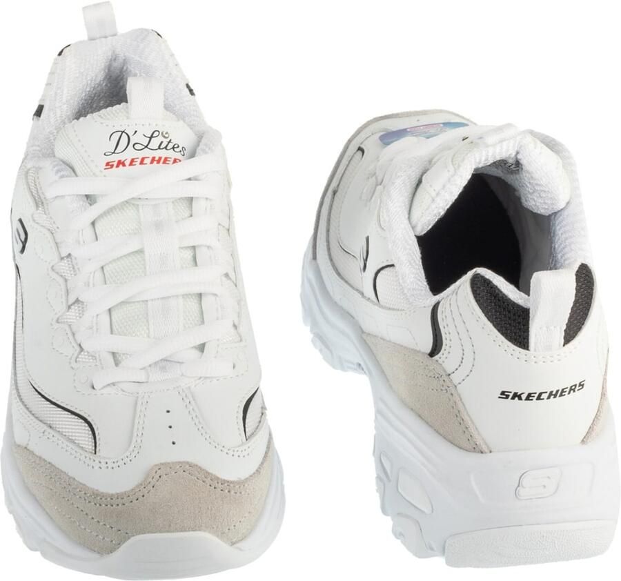 Skechers D'Lites New Heat Dames Sneakers Wit Zwart - Foto 6