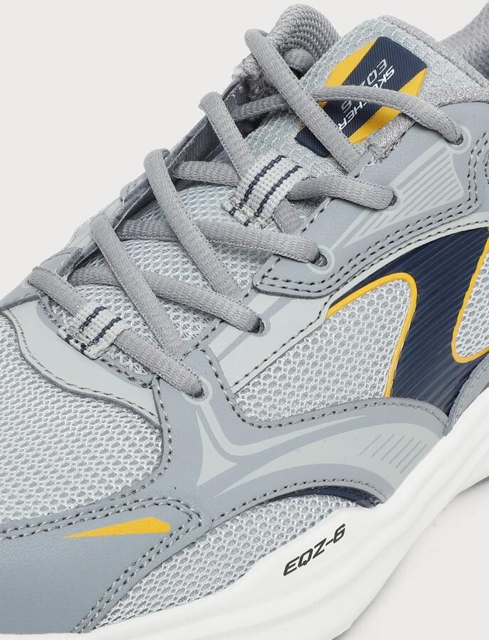 SKECHERS Sneakers laag 'EQUALIZER 6.0 SWANZER' navy duifblauw geel lichtgrijs - Foto 2