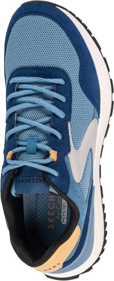 Skechers Fury Lace Low 183265-NVBL Mannen Blauw Sneakers - Foto 3
