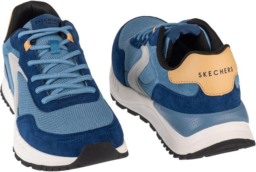 Skechers Fury Lace Low 183265-NVBL Mannen Blauw Sneakers - Foto 6