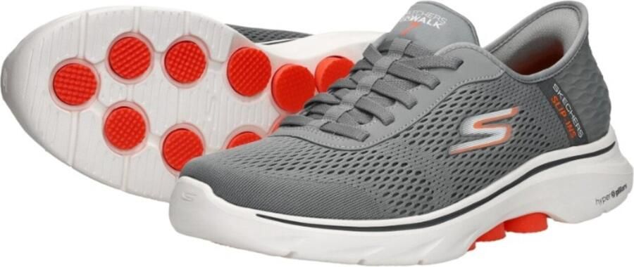 Skechers Slip-ins Go Walk 7 Free Hand 2 Heren Instappers Grijs - Foto 7