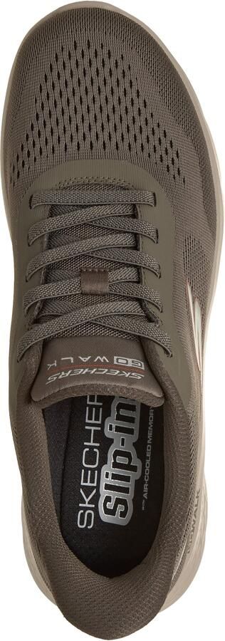 SKECHERS Sneakers laag 'GO WALK FLEX MASTER' chocoladebruin taupe pastelgroen - Foto 5