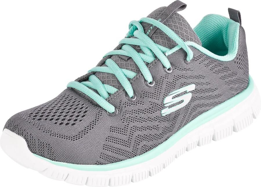 Skechers Sneakers Graceful Get Connected Vrijetijdsschoen lage schoen veterschoen geschikt voor de wasmachine - Foto 8