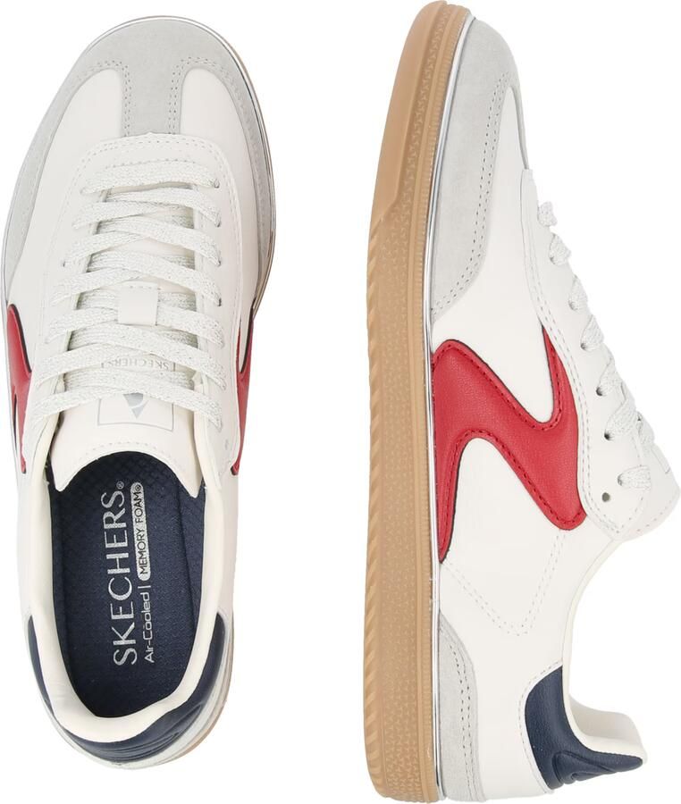 SKECHERS Sneakers laag 'HOTSHOT LIVING LUXE' navy lichtgrijs kersrood wit - Foto 3