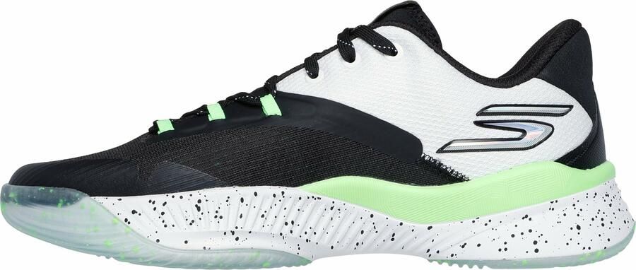 SKECHERS Sneakers laag lichtgroen zwart wit