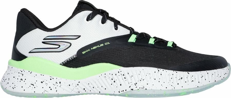 SKECHERS Sneakers laag lichtgroen zwart wit - Foto 3