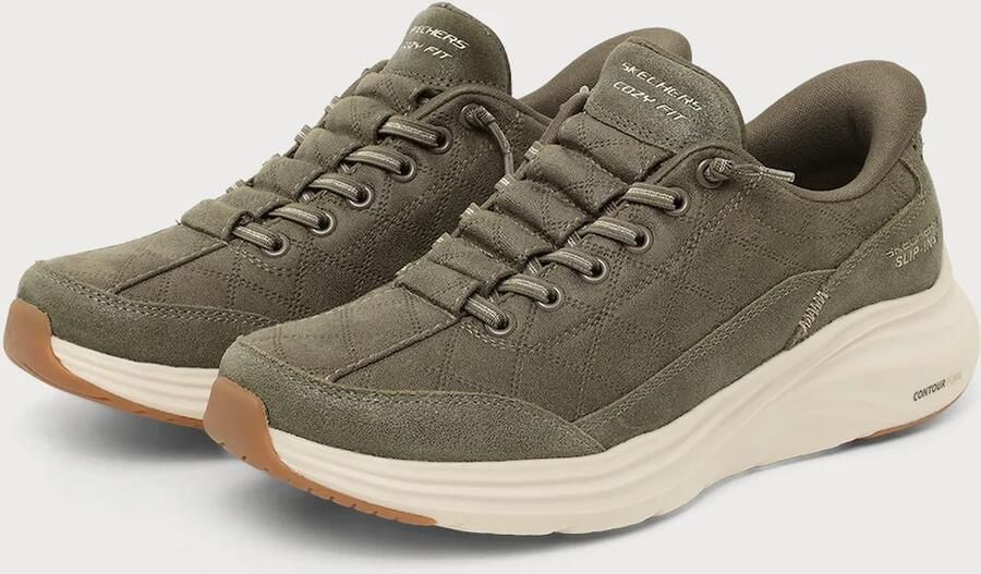 Skechers Lage Sneakers Slip-Ins: Contour Foam Cozy Fit Natural Ease - Foto 13