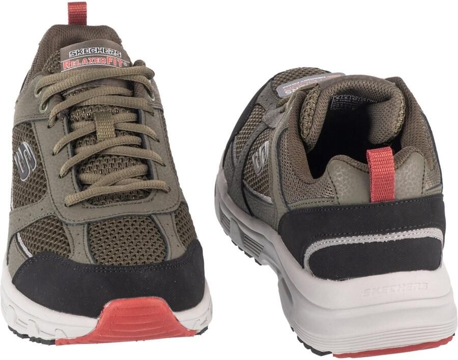 Skechers Oak Canyon-Verketta 51898-OLBK Mannen Groen Sneakers Sportschoenen - Foto 5