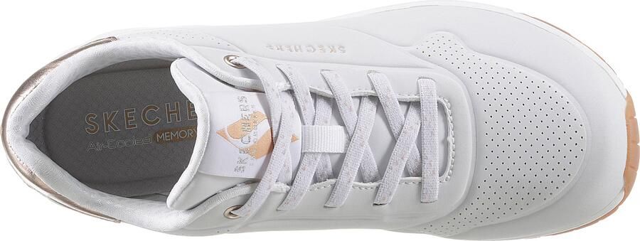 Skechers Uno Shimmer Away dames sneakers wit Extra comfort Memory Foam - Foto 8