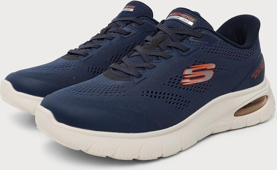 SKECHERS Sneakers laag 'SKECH-AIR SUMMITS' navy oranje wit - Foto 4