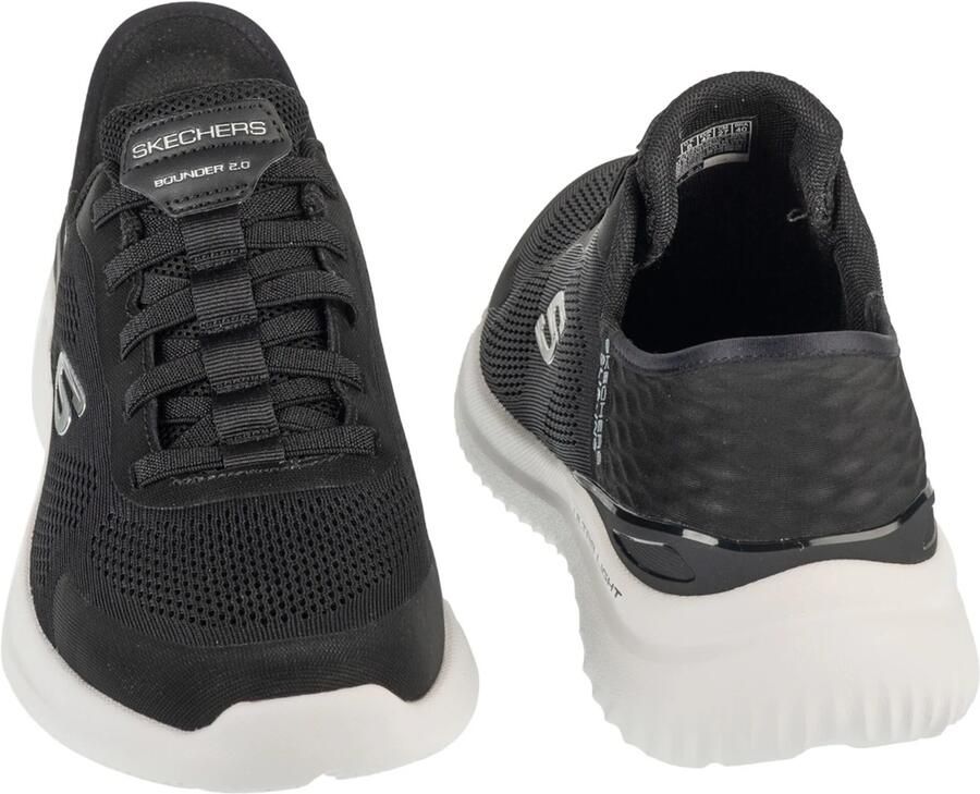 Skechers Instapper Hands-Free Slip-Ins Bounder 2.0 Emerged 232459 BKW Zwart Machine Washable - Foto 3
