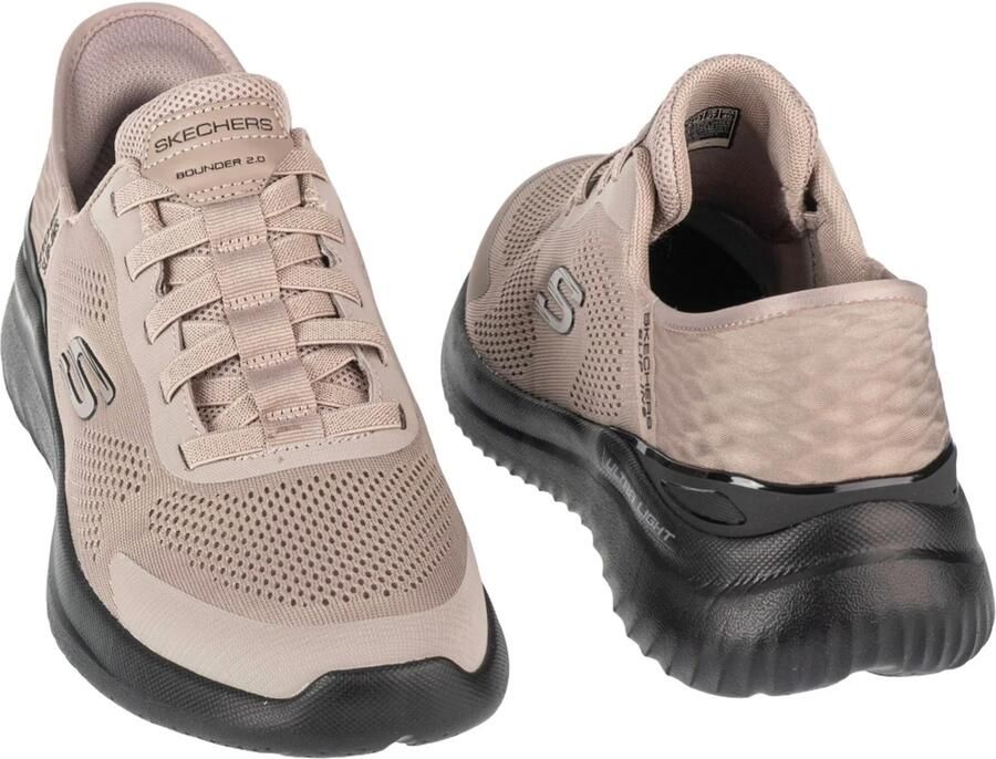 Skechers Fitness Schoenen Slip-ins Bounder 2.0. Emerged 232459-TPBK Taupe Black - Foto 5