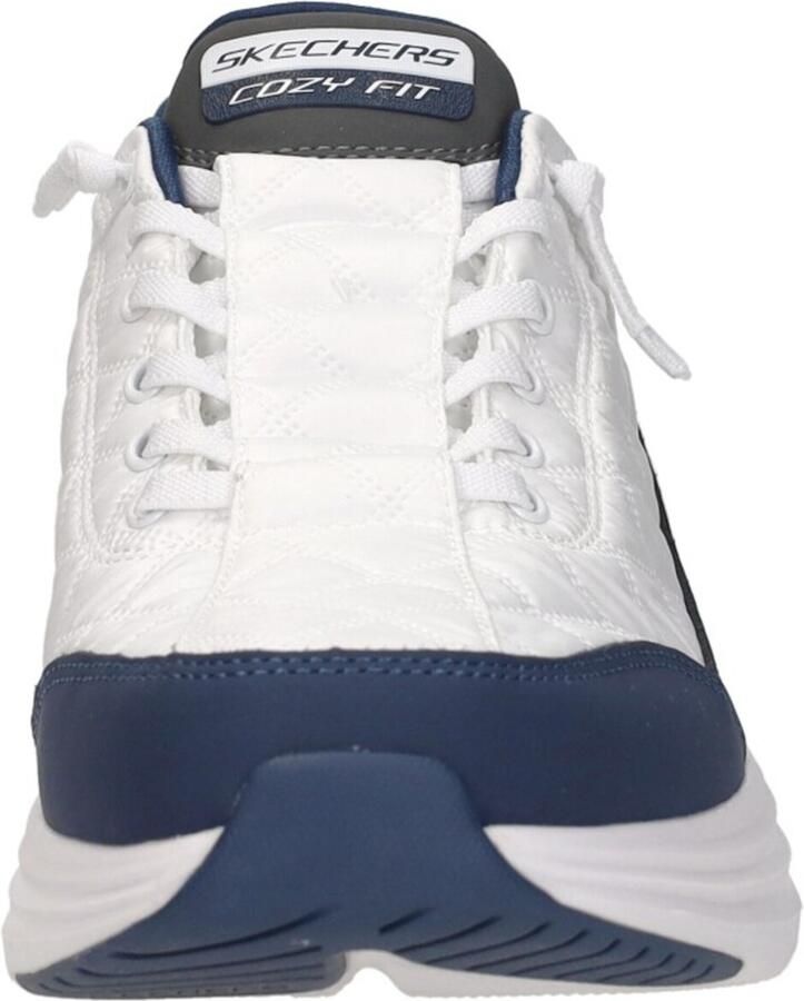 Skechers Cozy Fit heren sneakers wit blauw Extra comfort Memory Foam - Foto 4