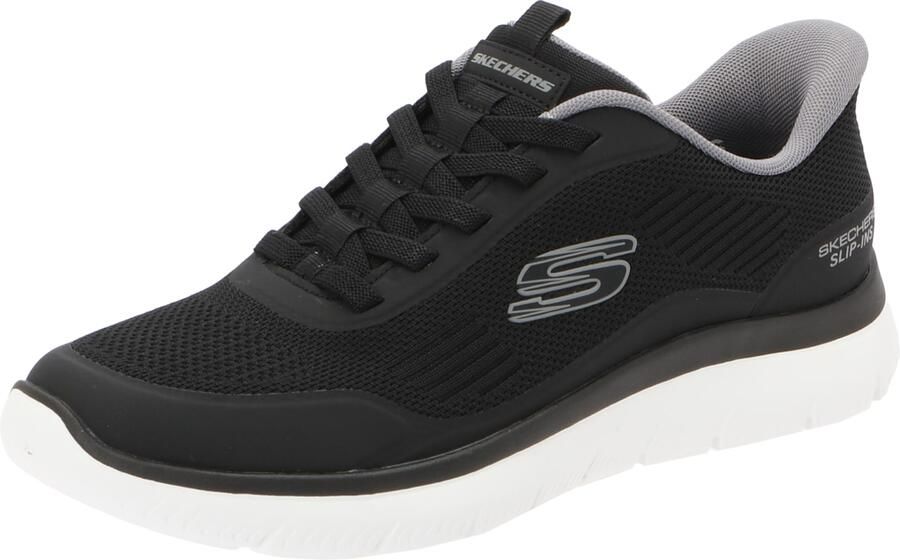 SKECHERS Sneakers laag 'SUMMITS LEYTER' lichtgrijs zwart