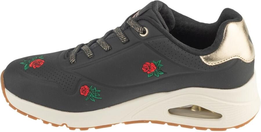 SKECHERS Sneakers laag ' Uno Champagne and Roses' antraciet donkergroen rood zilver - Foto 4