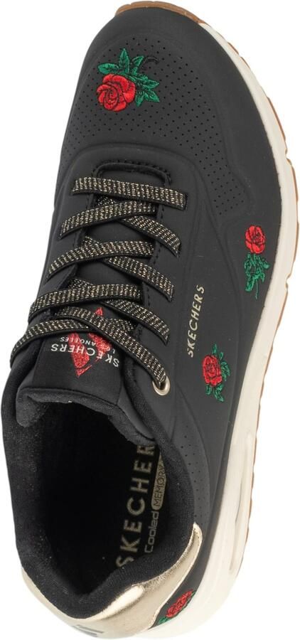 SKECHERS Sneakers laag ' Uno Champagne and Roses' antraciet donkergroen rood zilver - Foto 6