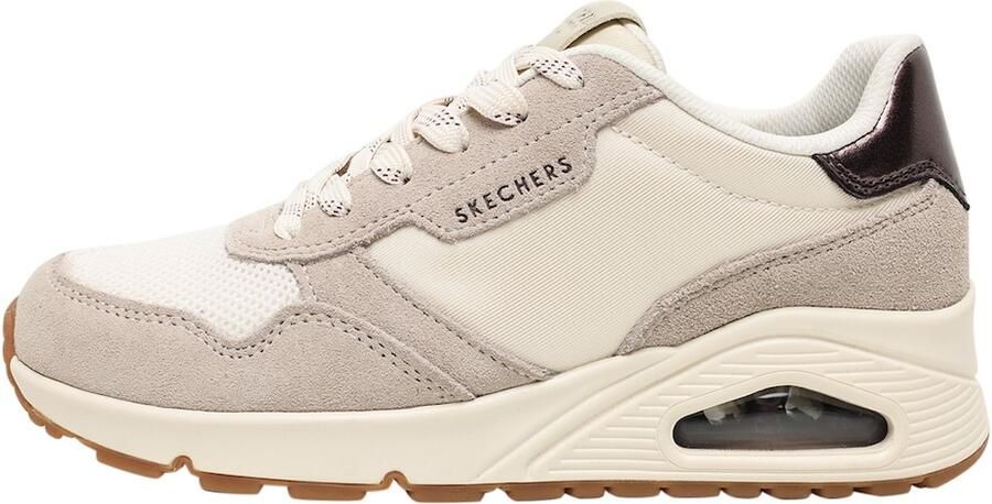 SKECHERS Sneakers laag 'UNO' ecru donkerbruin natuurwit